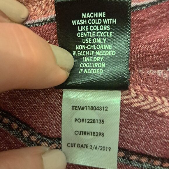 Torrid Women's Stripe Babydoll Button Front Chemise Tunic Top Sz 0 (12) - Picture 5 of 6